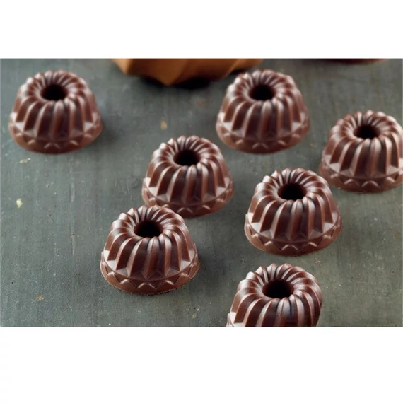 SilikoMart mini-mini Kuglof szilikon forma, 24 üreg