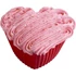 Wilton szív alakú Muffin sütőformák, Piros-Rózsaszín – 12 darab