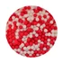 Lumea piros és fehér cukorgyöngy, 7mm, 80g