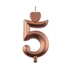 Lumea bronz színű 5-ös gyertya – 1 darab